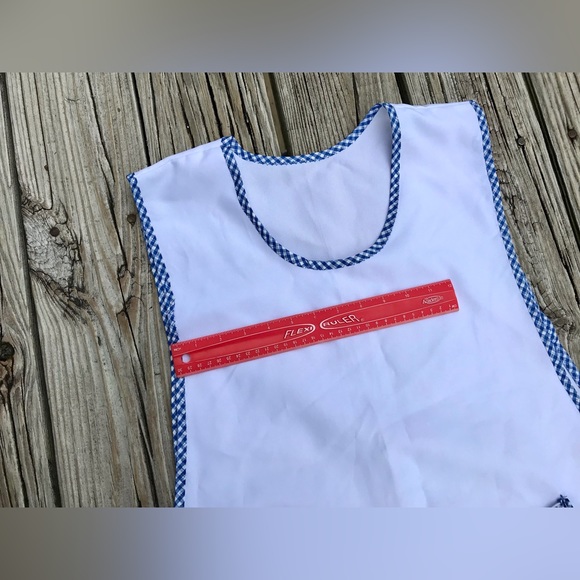 Vintage Craft Paint Cashier Smock Free Waist Pocket Pinafore Apron Craft Show - Picture 4 of 9